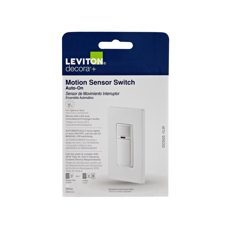 Leviton Decora Single Pole or 3-way Motion Sensor Switch White