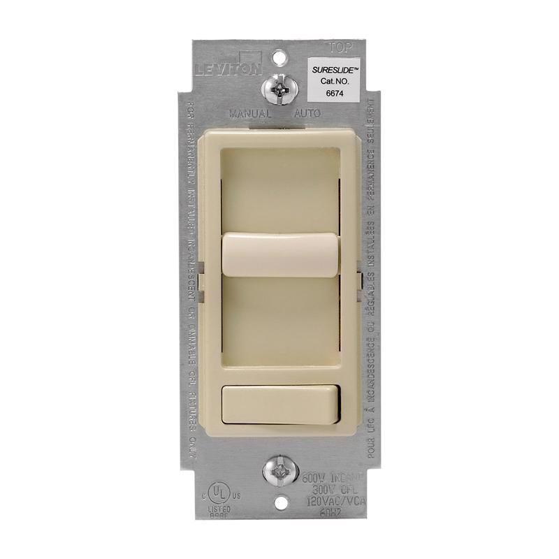 Leviton SureSlide Ivory 600 W Preset Slide Dimmer Switch