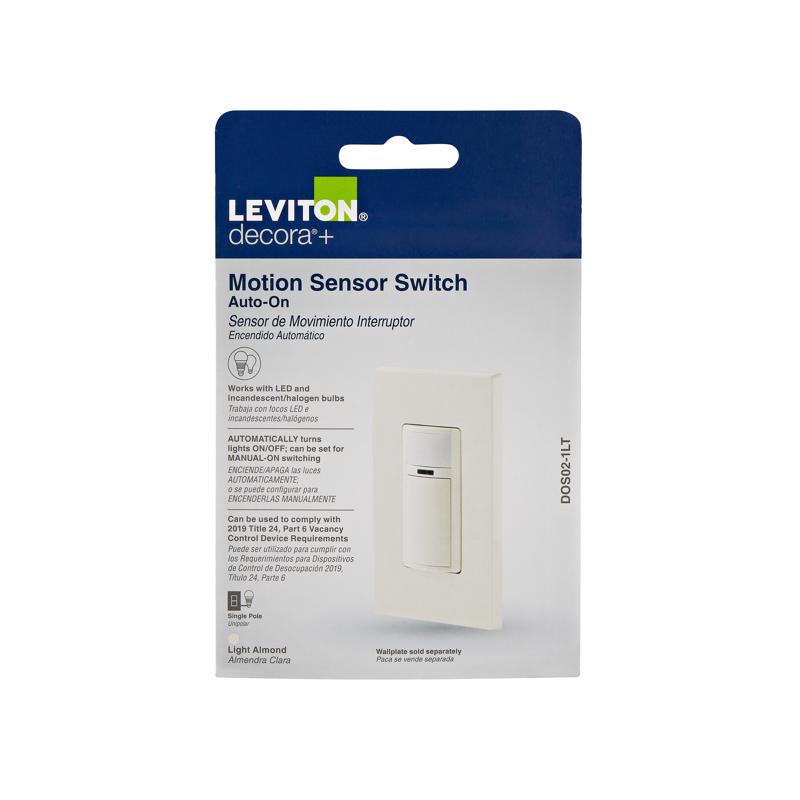 Leviton Decora 2.5 amps Single Pole Motion Sensor Switch Light Almond