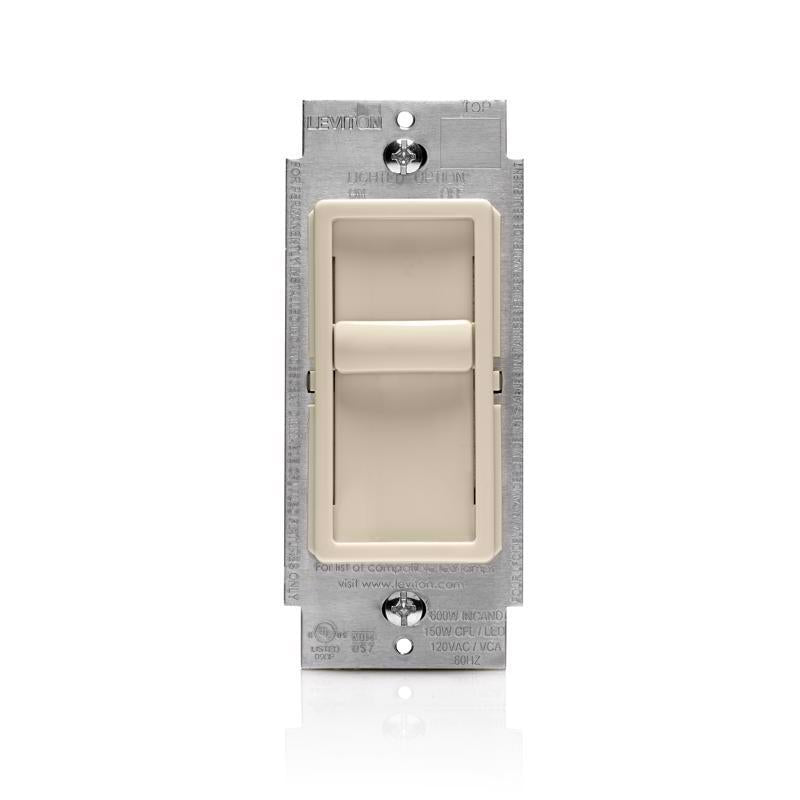Leviton Decora SureSlide Light Almond 600 W Slide Dimmer Switch