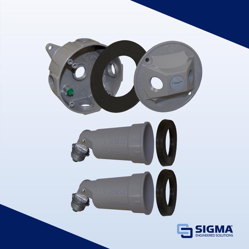 Sigma Electric Switch Controlled Gray Lamp Holder Kit Hardwired