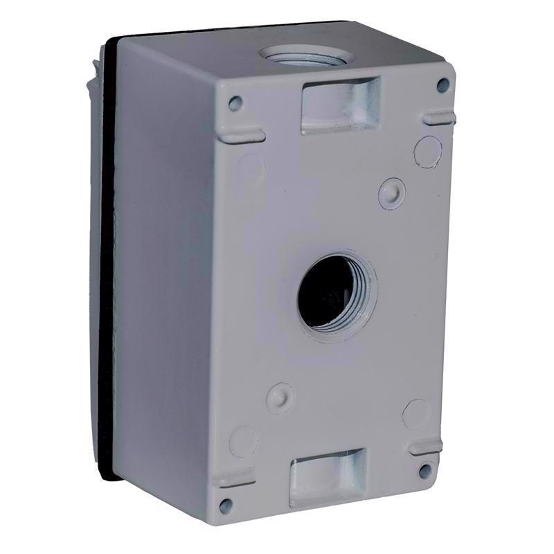 Sigma Electric Rectangle Die-Cast Metal 1 gang 4.58 in. H X 2.83 in. W Duplex Outlet Kit