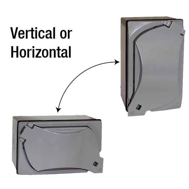 Sigma Electric Rectangle Die-Cast Metal 1 gang 4.58 in. H X 2.83 in. W Duplex Outlet Kit