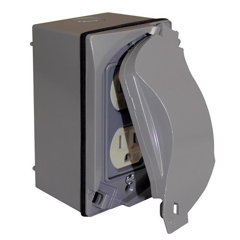Sigma Electric Rectangle Die-Cast Metal 1 gang 4.58 in. H X 2.83 in. W Duplex Outlet Kit
