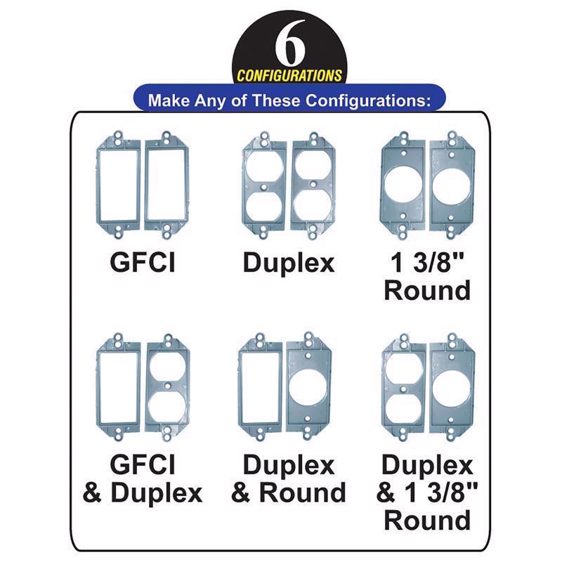 Sigma Electric Square Die-Cast Metal 2 gang 4.75 in. H X 4.75 in. W Universal Cover