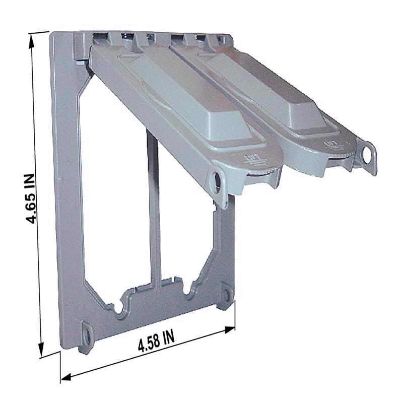 Sigma Electric Square Die-Cast Metal 2 gang 4.75 in. H X 4.75 in. W Universal Cover