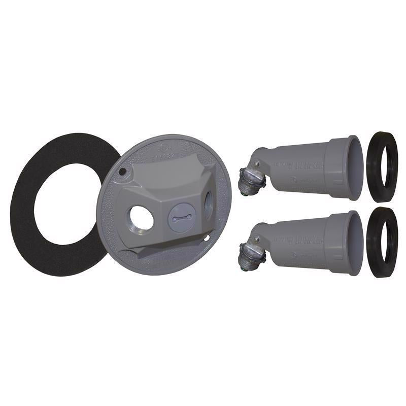 Sigma Electric Switch Controlled Gray Lamp Holder Kit Hardwired