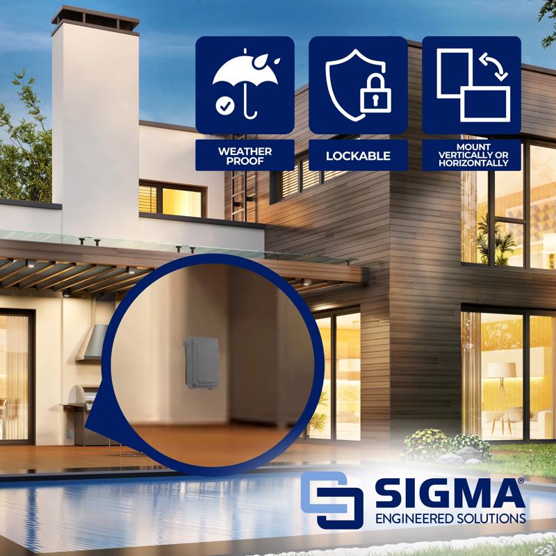 Sigma Electric Rectangle Die-Cast Metal 1 gang 5.98 in. H X 4.02 in. W Weatherproof Cover