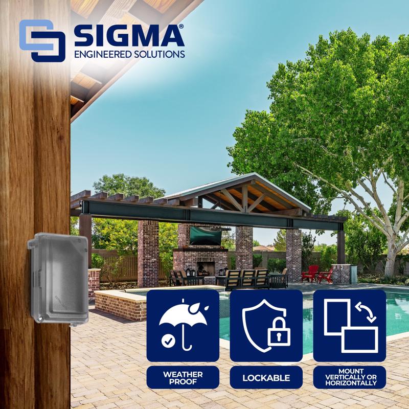 Sigma Electric Rectangle Plastic 1 gang 5.98 in. H X 4.02 in. W Weatherproof Cover