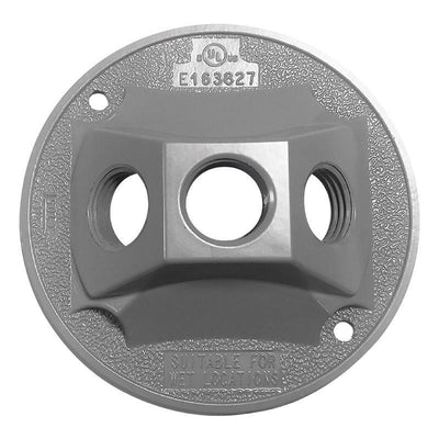 Sigma Electric Round Die-Cast Metal 4.13 in. H X 4.13 in. W Lampholder Cover