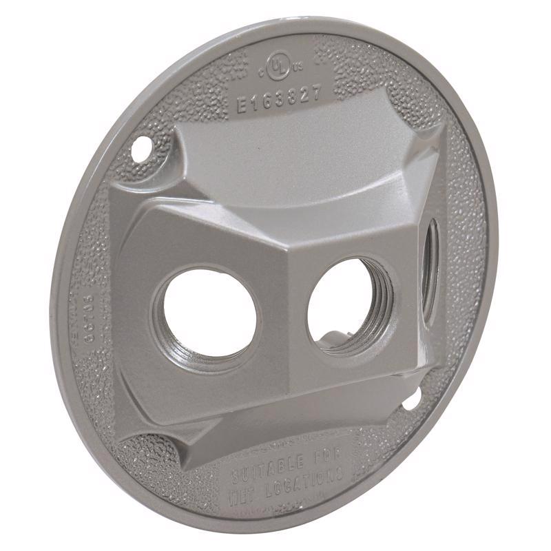 Sigma Electric Round Die-Cast Metal 4.13 in. H X 4.13 in. W Lampholder Cover