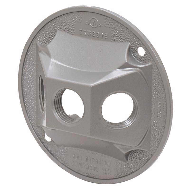 Sigma Electric Round Die-Cast Metal 4.13 in. H X 4.13 in. W Lampholder Cover