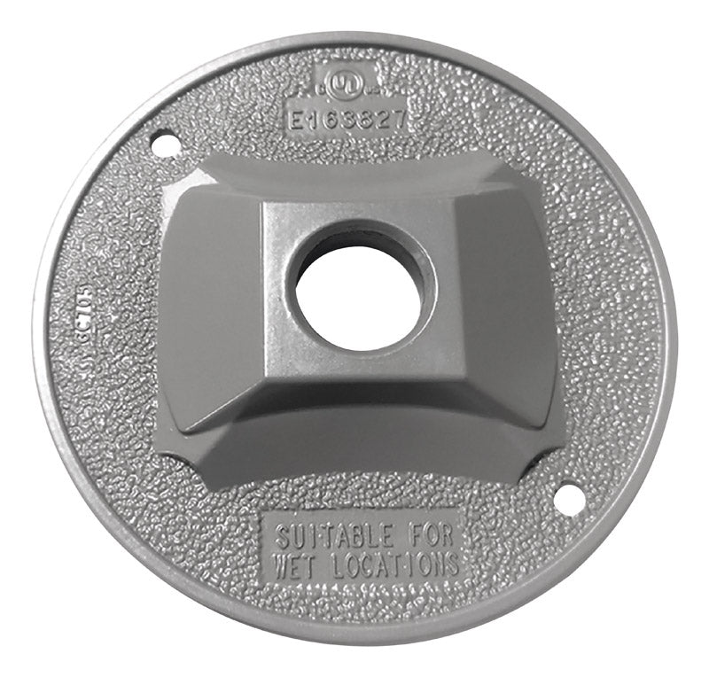 Sigma Electric Round Die-Cast Metal 4.13 in. H X 4.13 in. W Lampholder Cover