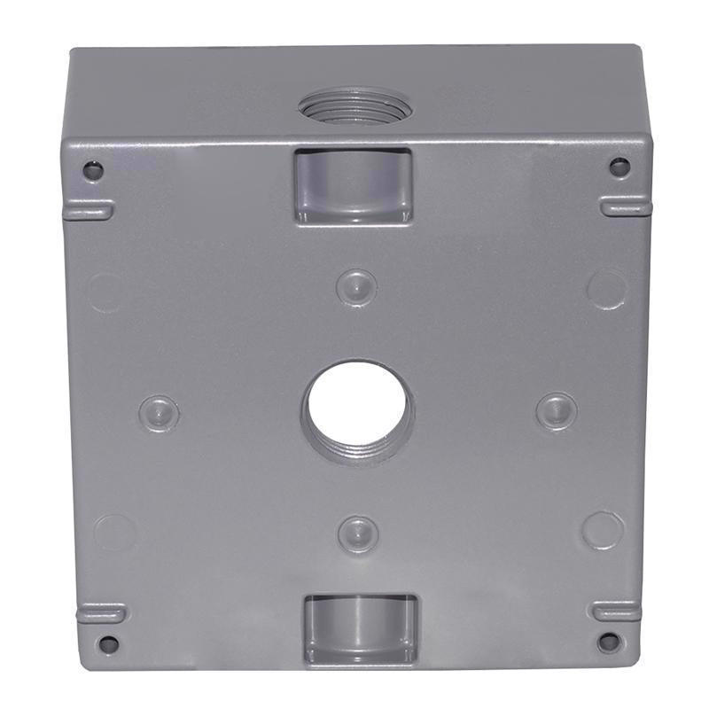 Sigma Electric New Work 31 cu in Square Die-Cast Metal 2 gang Weatherproof Box Gray