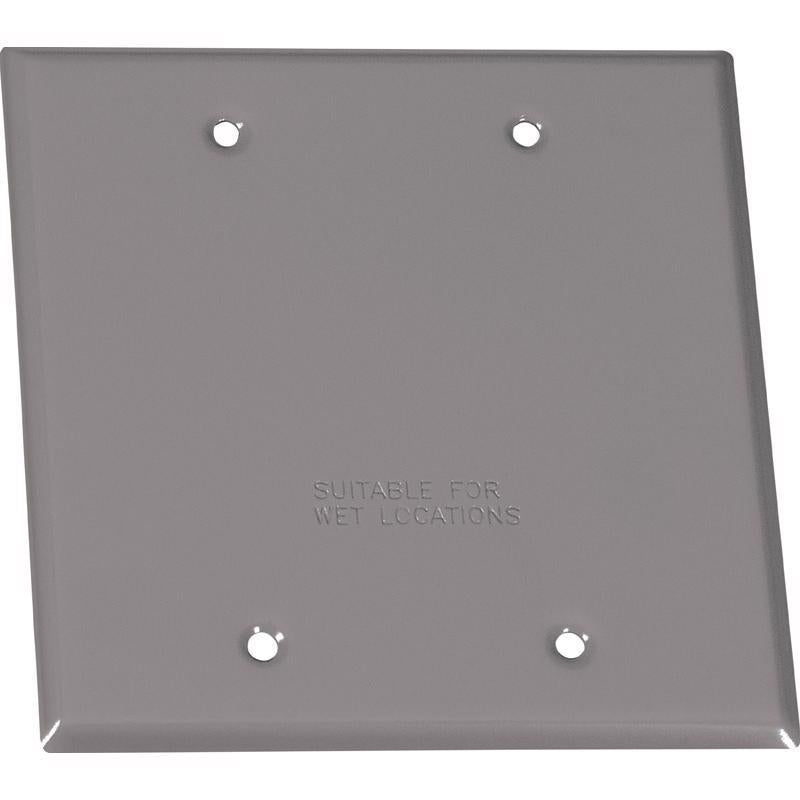 Sigma Electric Square Stamped Steel 2 gang 4.49 in. H X 4.49 in. W Flat Box Cover
