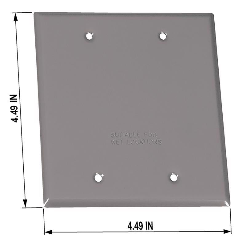 Sigma Electric Square Stamped Steel 2 gang 4.49 in. H X 4.49 in. W Flat Box Cover