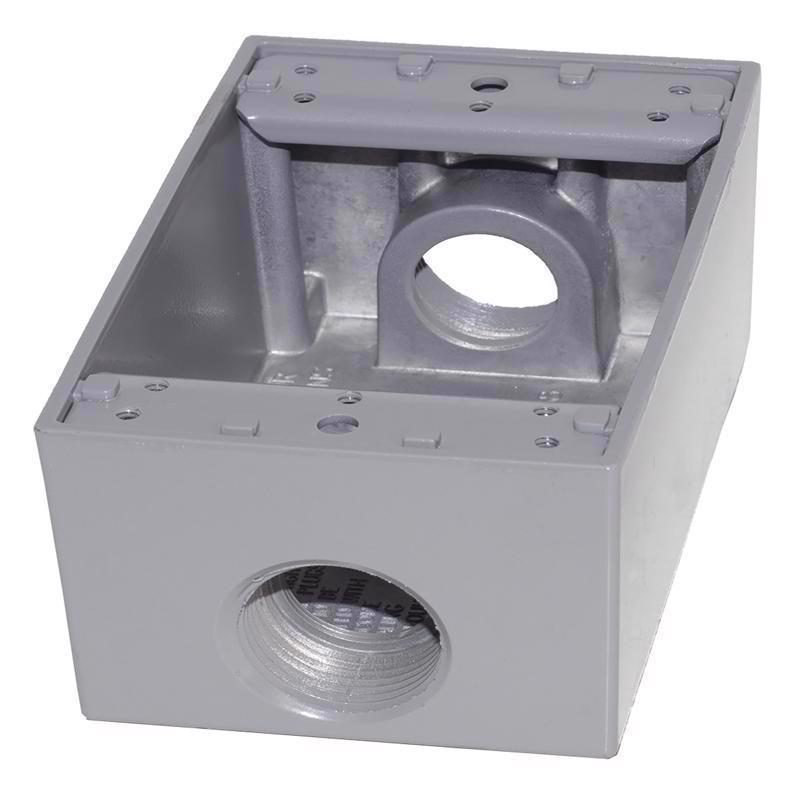 Sigma Electric New Work 18.3 cu in Rectangle Die-Cast Metal 1 gang Weatherproof Box Gray