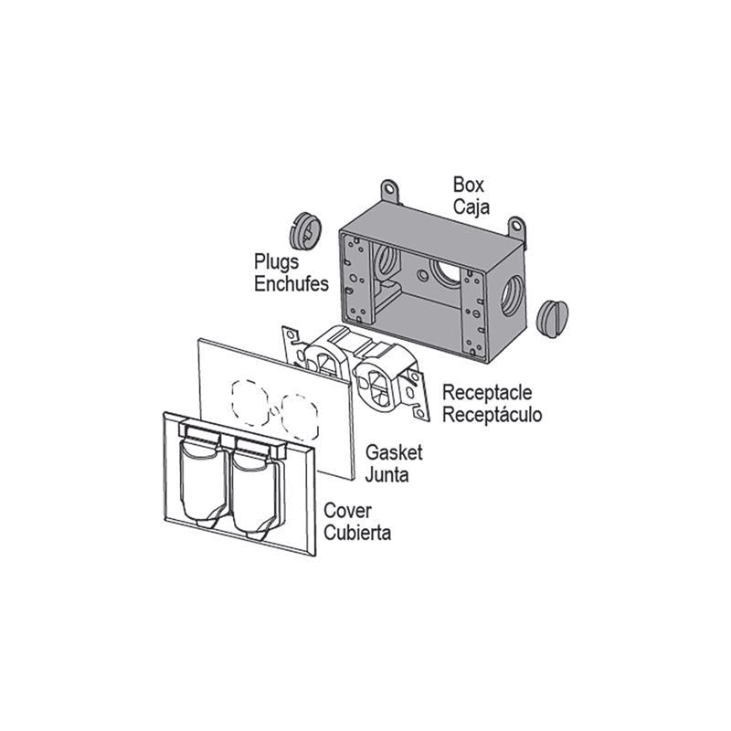 Sigma Electric New Work 18.3 cu in Rectangle Die-Cast Metal 1 gang Weatherproof Box Gray