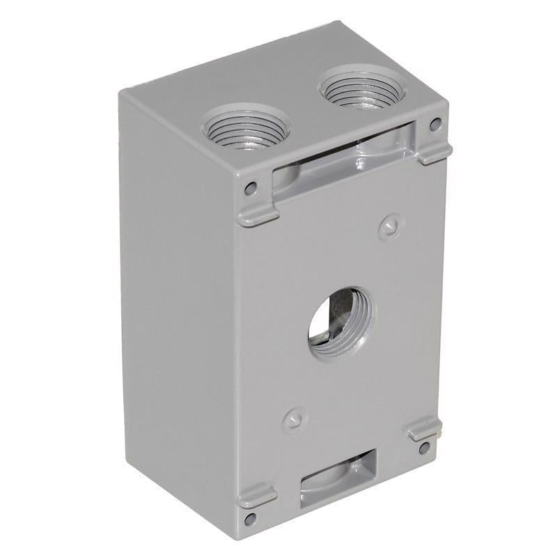 Sigma Electric New Work 18.3 cu in Rectangle Die-Cast Metal Weatherproof Box Gray