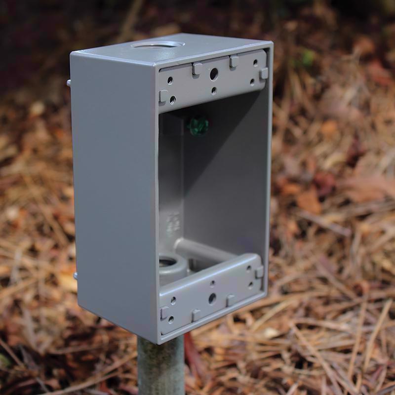 Sigma Electric New Work 18.3 cu in Rectangle Die-Cast Metal Weatherproof Box Gray