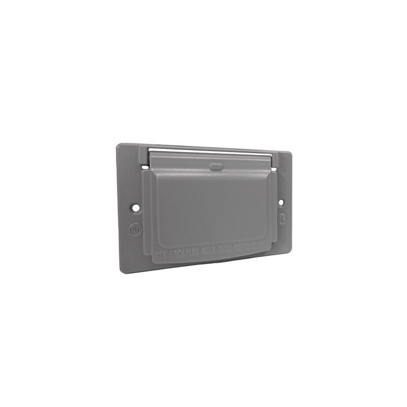 Sigma Electric Rectangle Die-Cast Metal 1 gang 2.83 in. H X 4.57 in. W Horizontal GFCI Cover