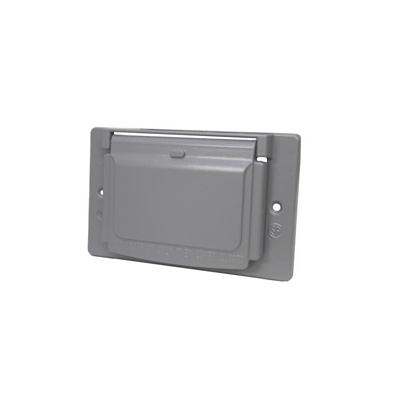 Sigma Electric Rectangle Die-Cast Metal 1 gang 2.83 in. H X 4.57 in. W Horizontal GFCI Cover