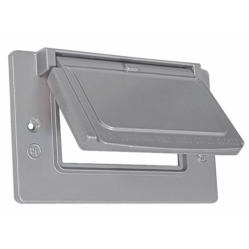 Sigma Electric Rectangle Die-Cast Metal 1 gang 2.83 in. H X 4.57 in. W Horizontal GFCI Cover