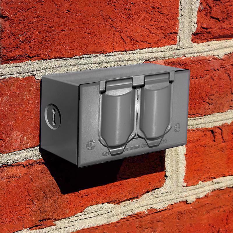 Sigma Electric Rectangle Die-Cast Metal 1 gang 2.83 in. H X 4.57 in. W Horizontal Duplex Cover