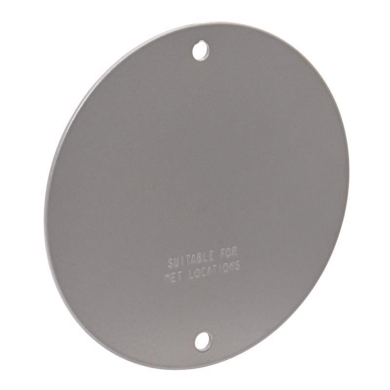 Sigma Electric Round Stamped Steel 4.13 in. H X 4.13 in. W Flat Box Cover