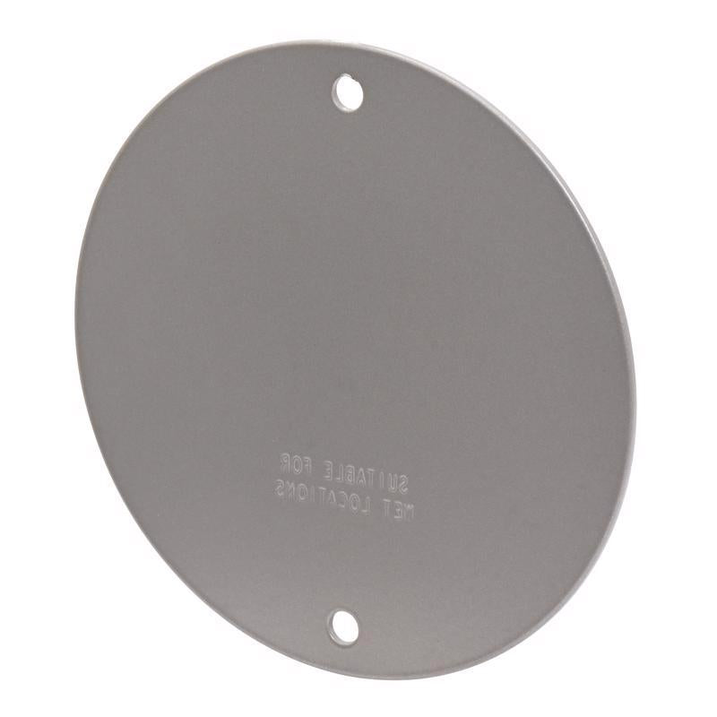 Sigma Electric Round Stamped Steel 4.13 in. H X 4.13 in. W Flat Box Cover
