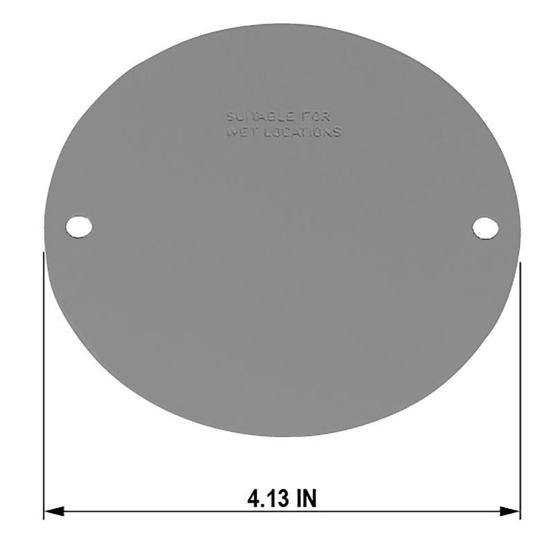 Sigma Electric Round Stamped Steel 4.13 in. H X 4.13 in. W Flat Box Cover