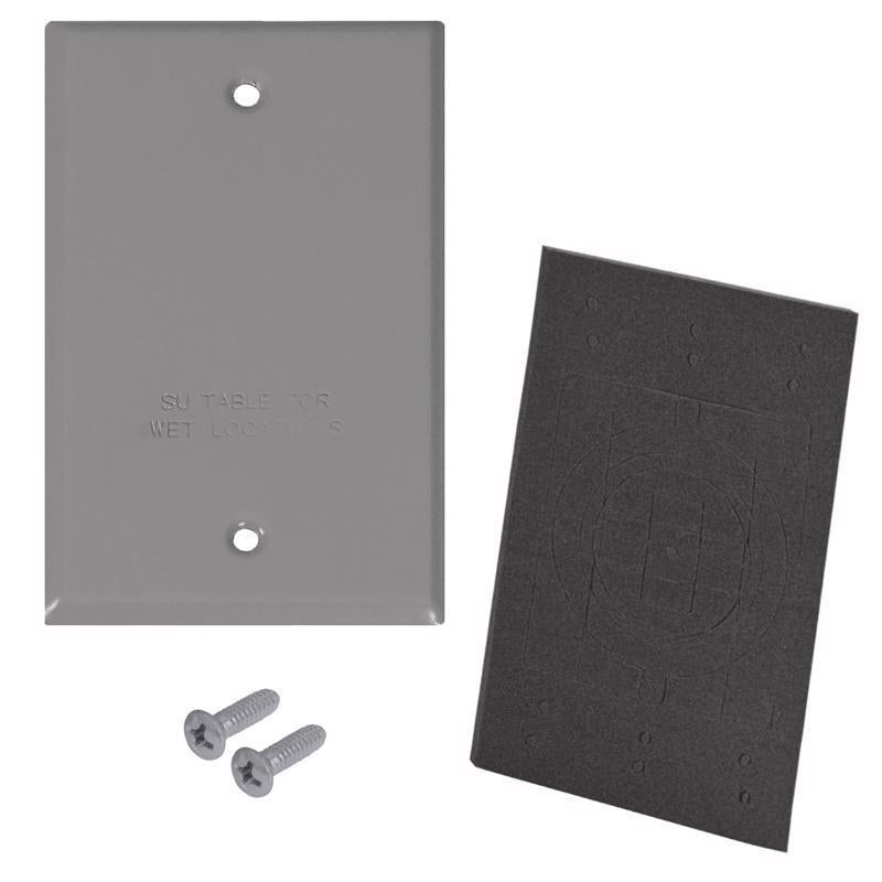 Sigma Electric Rectangle Stamped Steel 1 gang 4.52 in. H X 2.77 in. W Flat Box Cover