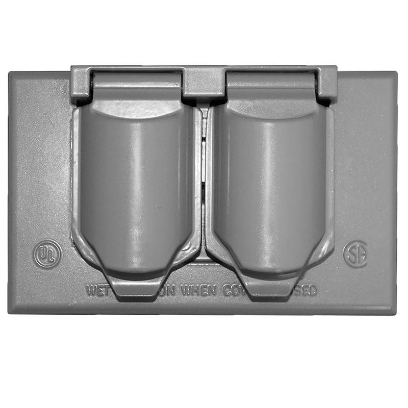Sigma Electric Rectangle Die-Cast Metal 1 gang 2.83 in. H X 4.58 in. W Duplex Outlet Kit