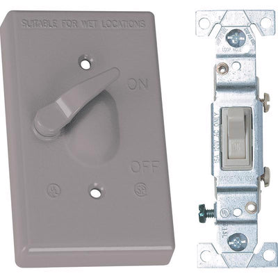 Sigma Electric Rectangle Die-Cast Metal 1 gang 4.57 in. H X 2.83 in. W Toggle Switch and Cover