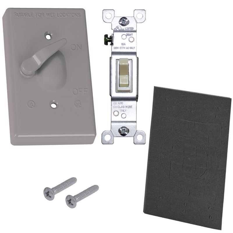 Sigma Electric Rectangle Die-Cast Metal 1 gang 4.57 in. H X 2.83 in. W Toggle Switch and Cover