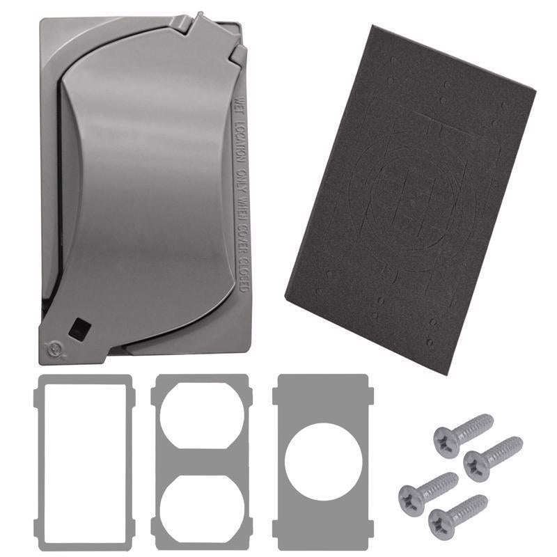 Sigma Electric Rectangle Die-Cast Metal 1 gang 4.57 in. H X 2.81 in. W Universal Cover