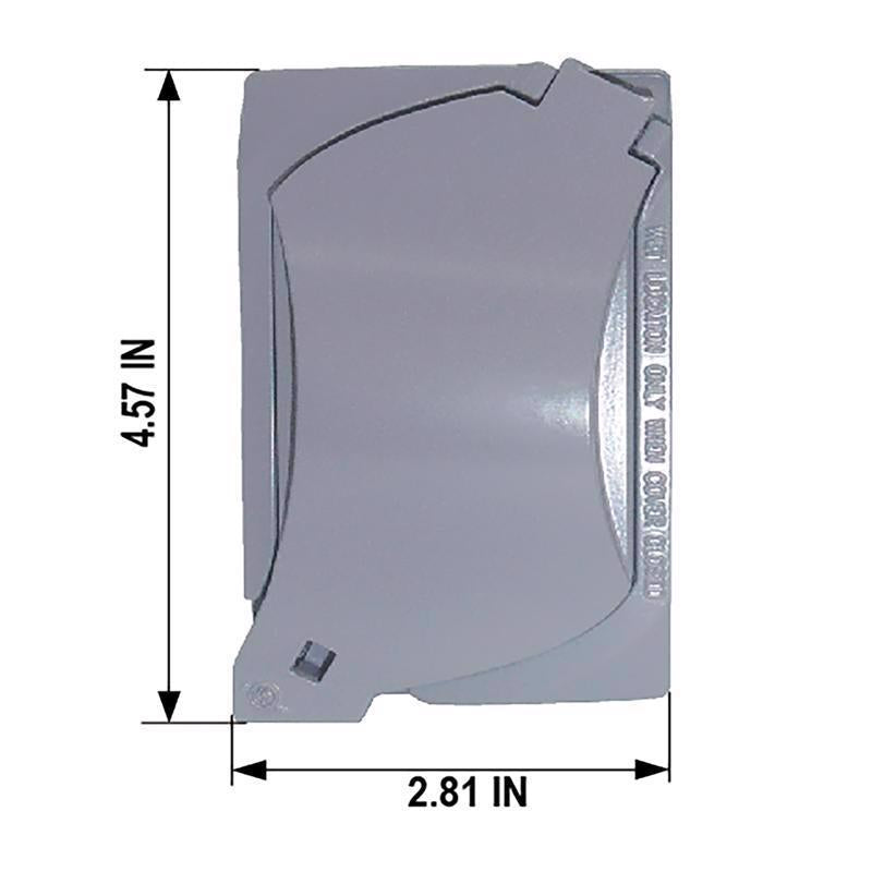 Sigma Electric Rectangle Die-Cast Metal 1 gang 4.57 in. H X 2.81 in. W Universal Cover