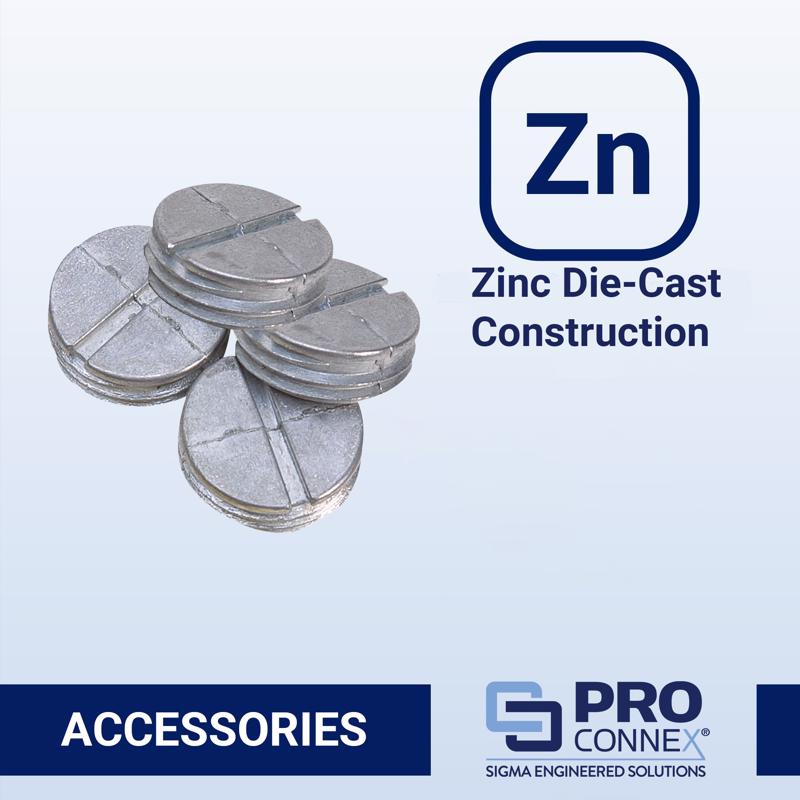 Sigma Electric Round Die-Cast Zinc 3/4 in. W Closure Plug
