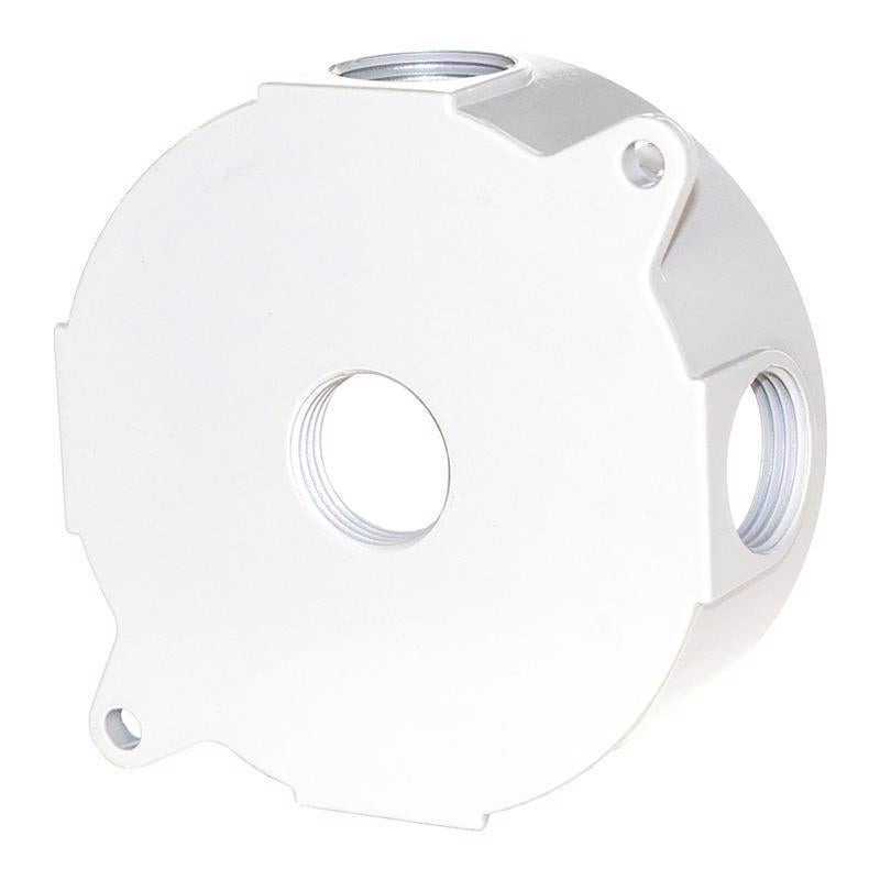 Sigma Electric New Work 16 cu in Round Die-Cast Metal Weatherproof Box White