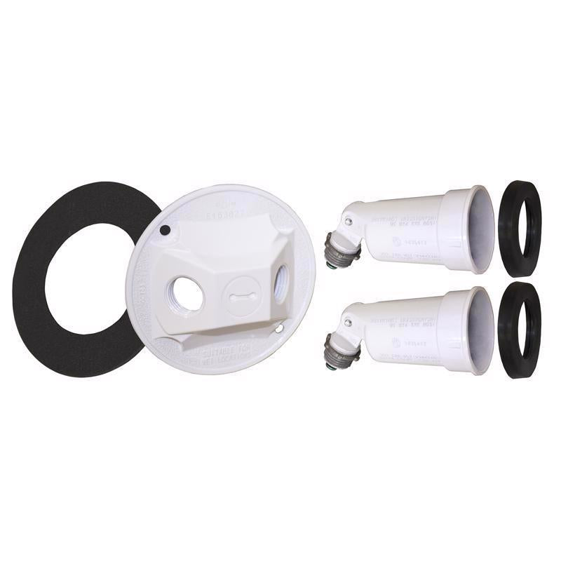 Sigma Electric Switch Controlled White Lamp Holder Kit Hardwired