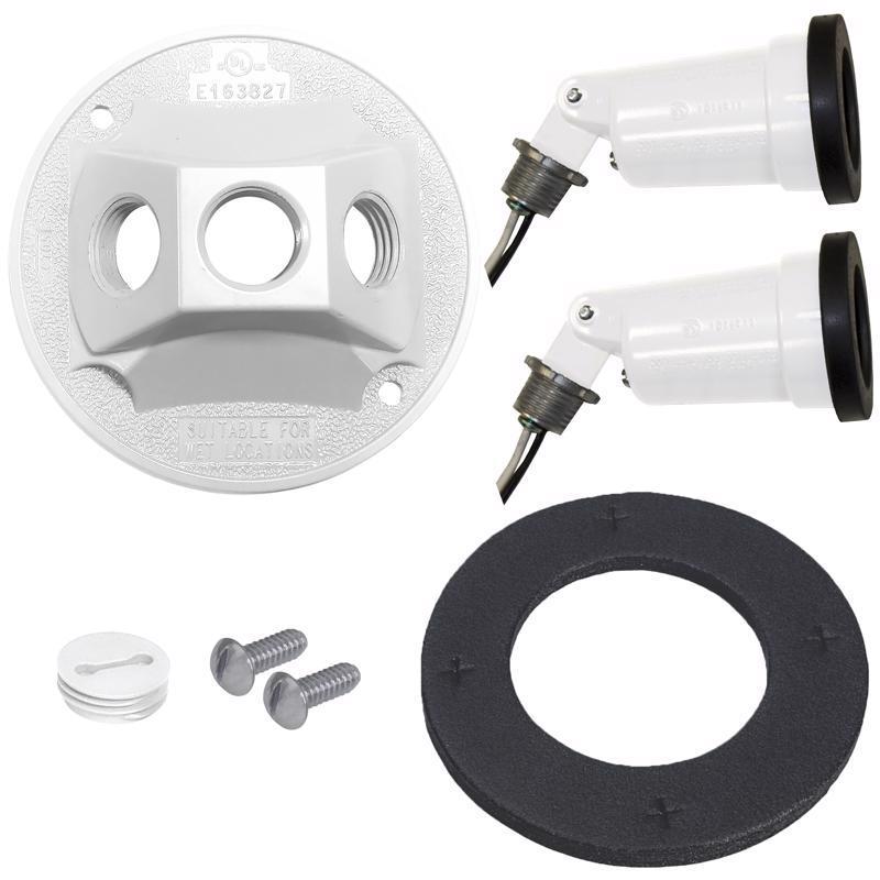 Sigma Electric Switch Controlled White Lamp Holder Kit Hardwired