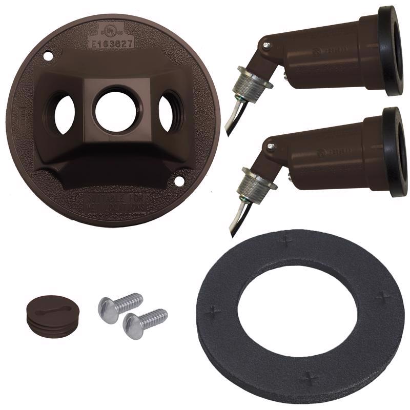Sigma Electric Switch Controlled Bronze Lamp Holder Kit Hardwired