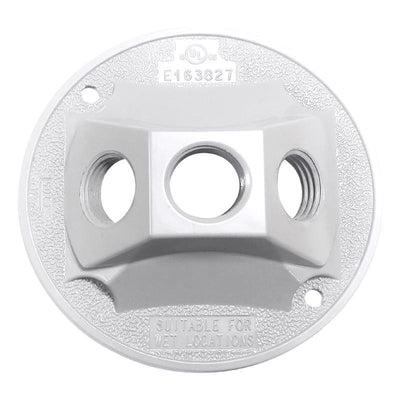 Sigma Electric Round Die-Cast Metal 4.13 in. H X 4.13 in. W Lampholder Cover
