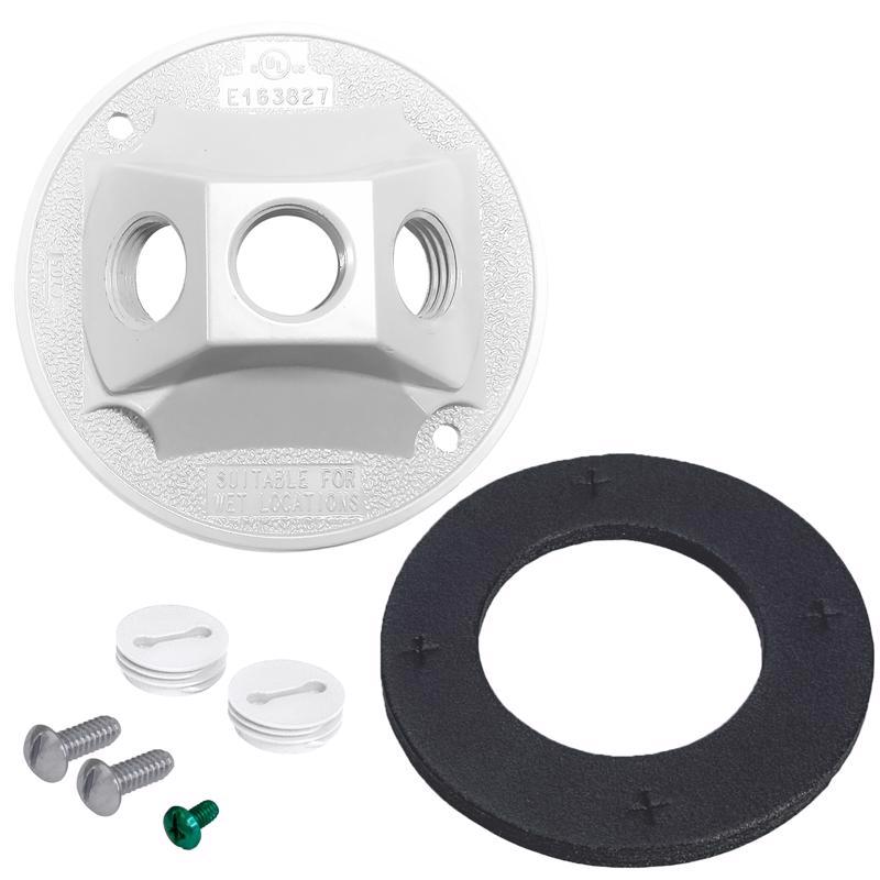 Sigma Electric Round Die-Cast Metal 4.13 in. H X 4.13 in. W Lampholder Cover