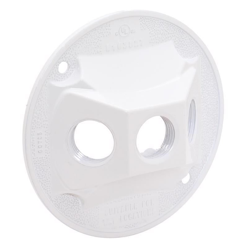 Sigma Electric Round Die-Cast Metal 4.13 in. H X 4.13 in. W Lampholder Cover