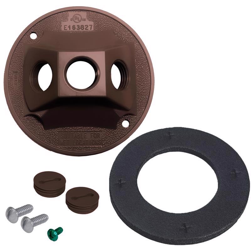 Sigma Electric Round Die-Cast Metal 4.13 in. H X 4.13 in. W Lampholder Cover