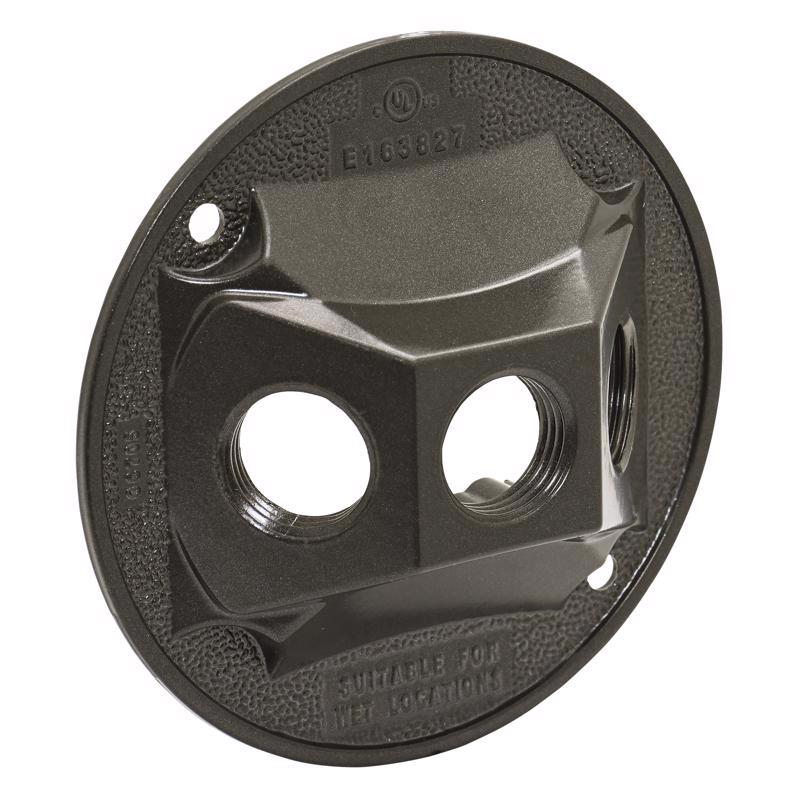 Sigma Electric Round Die-Cast Metal 4.13 in. H X 4.13 in. W Lampholder Cover