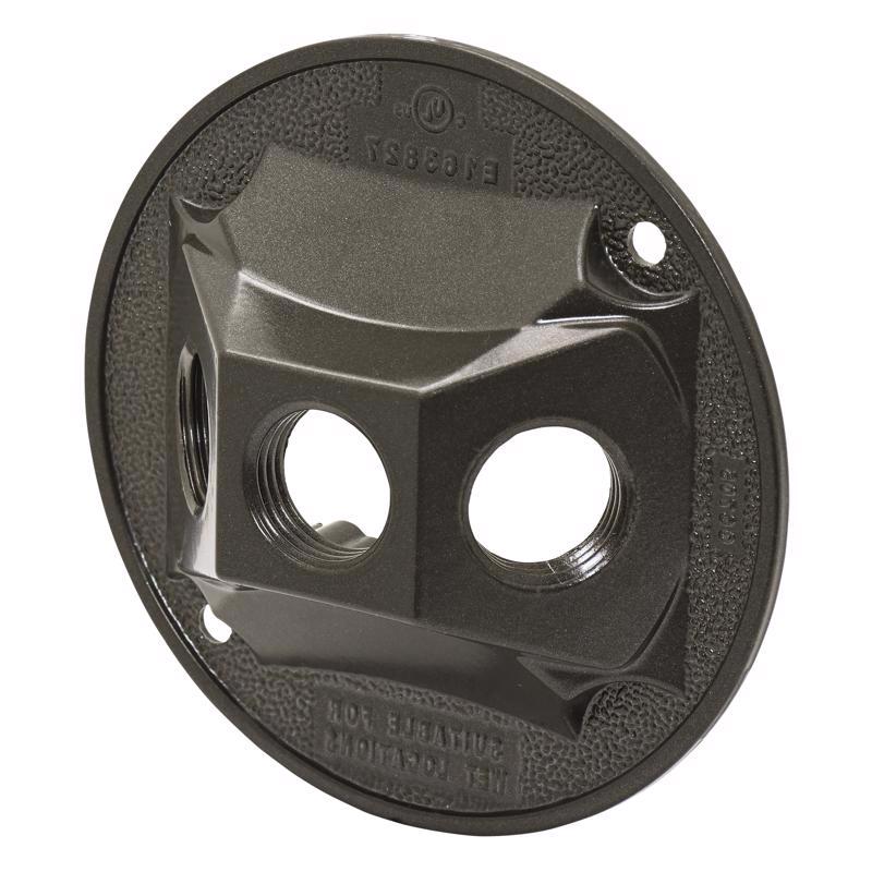 Sigma Electric Round Die-Cast Metal 4.13 in. H X 4.13 in. W Lampholder Cover