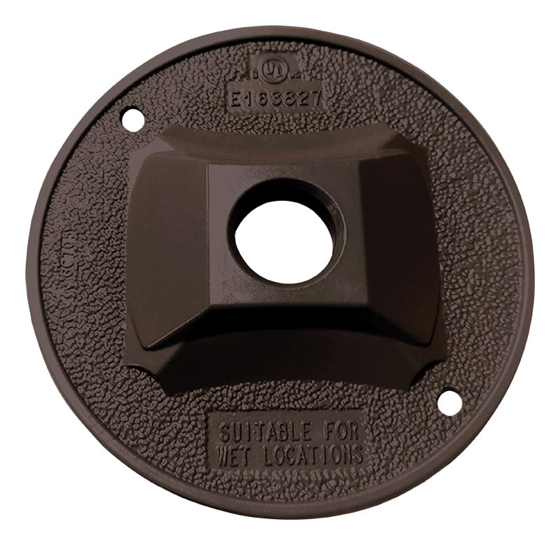 Sigma Electric Round Die-Cast Metal 4.13 in. H X 4.13 in. W Lampholder Cover