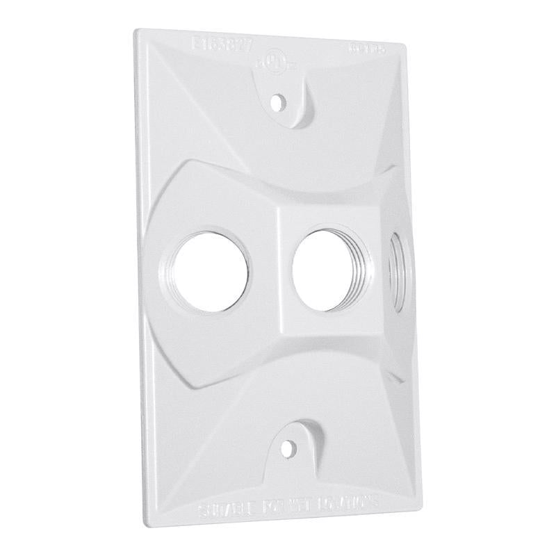 Sigma Electric Rectangle Die-Cast Metal 1 gang 4.61 in. H X 2.85 in. W Lampholder Cover